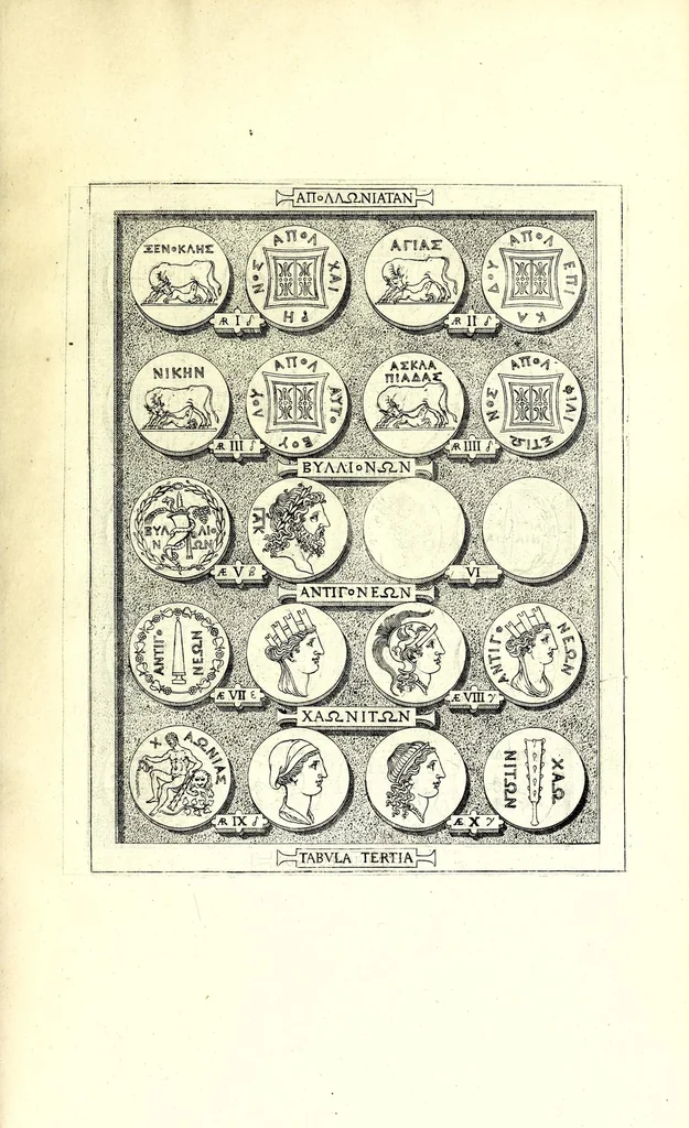 An illustration from Romanae et Graecae antiquitatis monumenta, e priscis numismatibus eruta, 1644, leaf 35