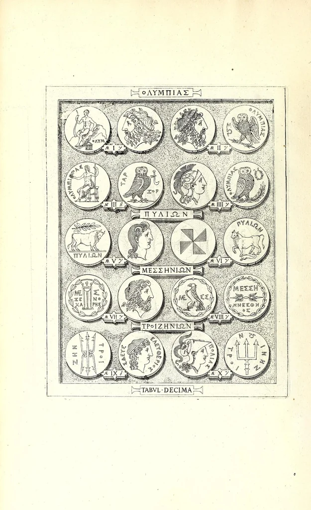 An illustration from Romanae et Graecae antiquitatis monumenta, e priscis numismatibus eruta, 1644, leaf 42