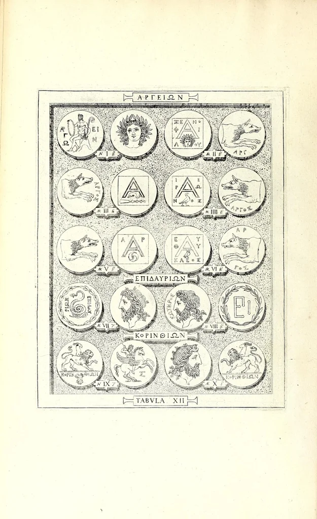 An illustration from Romanae et Graecae antiquitatis monumenta, e priscis numismatibus eruta, 1644, leaf 44