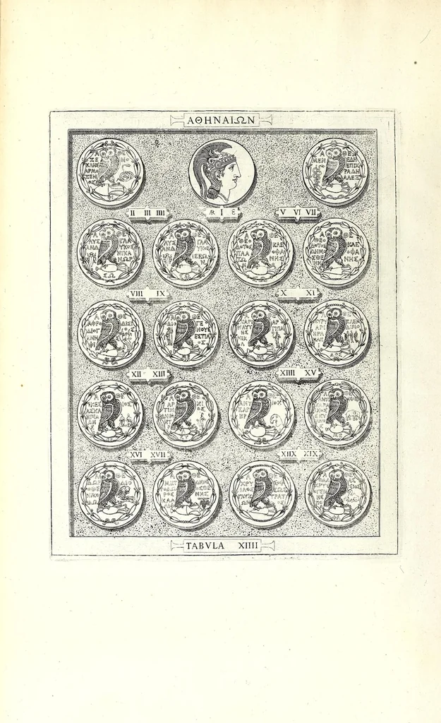 An illustration from Romanae et Graecae antiquitatis monumenta, e priscis numismatibus eruta, 1644, leaf 46