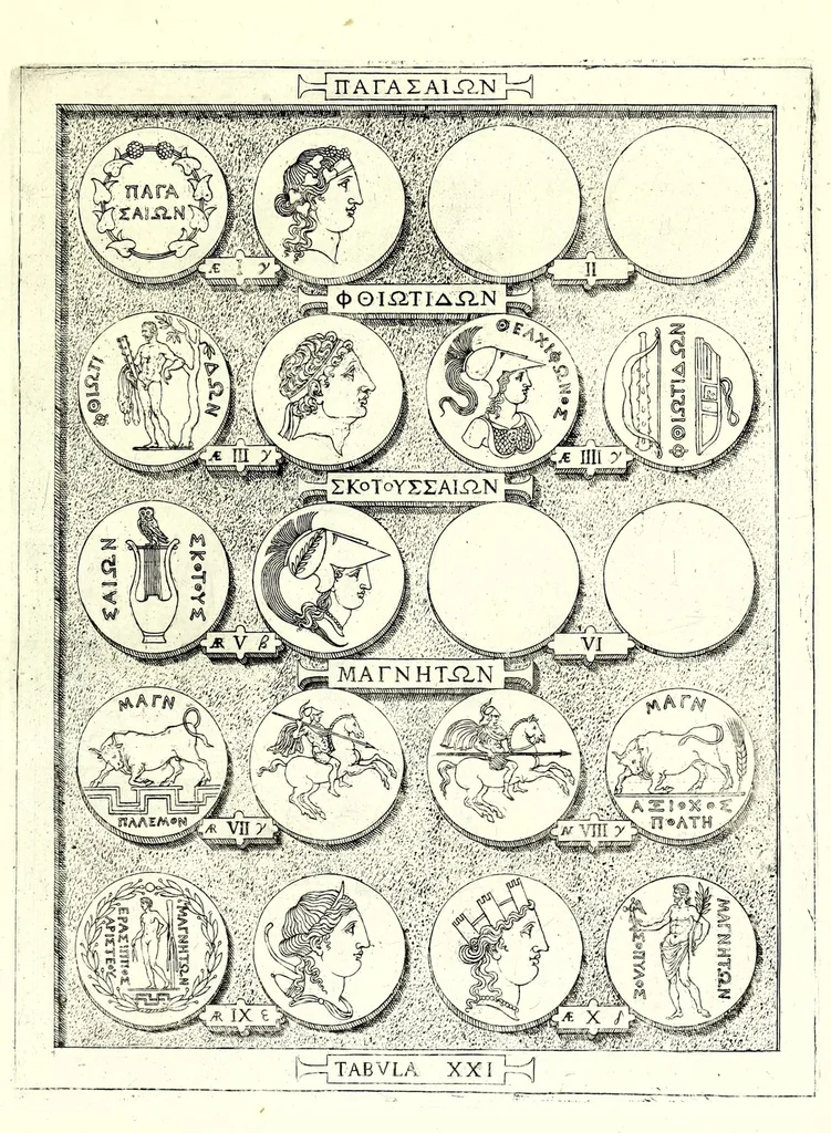 An illustration from Romanae et Graecae antiquitatis monumenta, e priscis numismatibus eruta, 1644, leaf 53