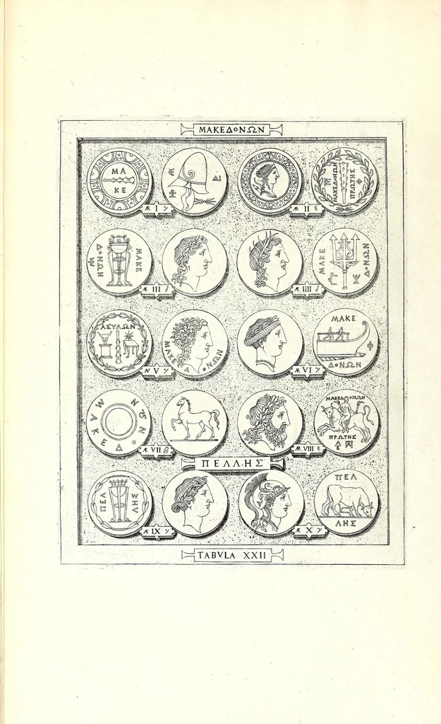 An illustration from Romanae et Graecae antiquitatis monumenta, e priscis numismatibus eruta, 1644, leaf 54