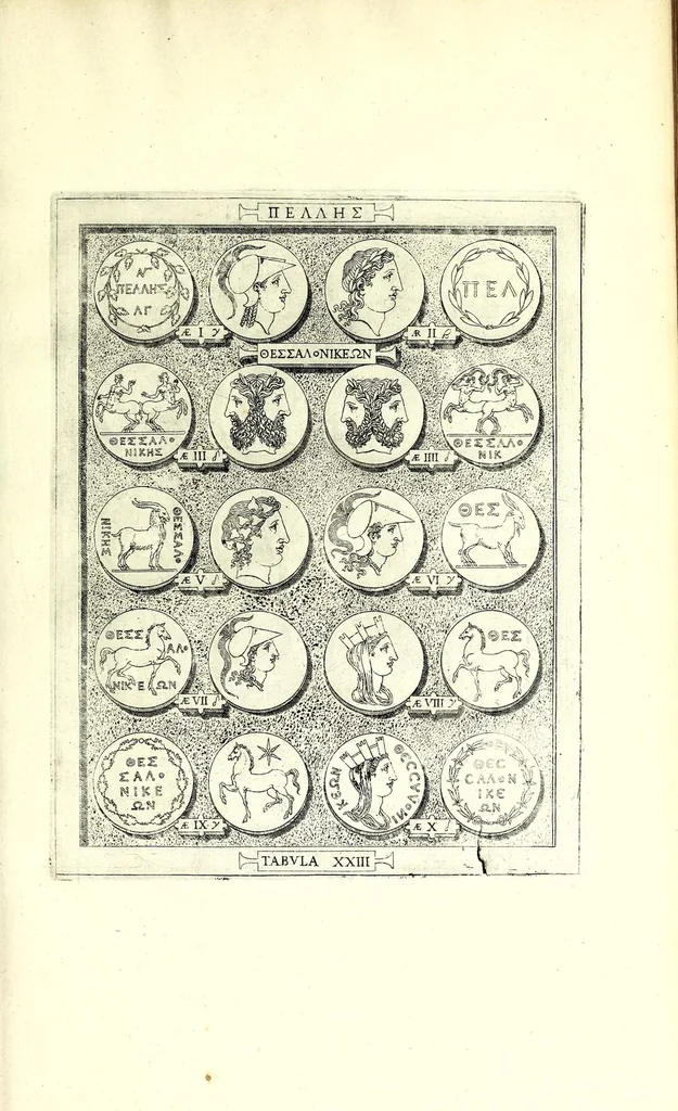 An illustration from Romanae et Graecae antiquitatis monumenta, e priscis numismatibus eruta, 1644, leaf 55