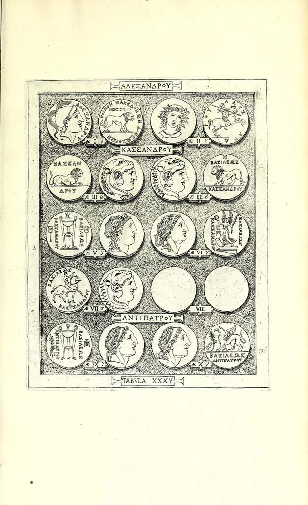An illustration from Romanae et Graecae antiquitatis monumenta, e priscis numismatibus eruta, 1644, leaf 67
