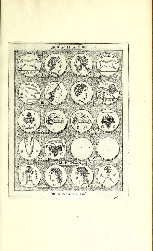 An illustration from Romanae et Graecae antiquitatis monumenta, e priscis numismatibus eruta, 1644, leaf 89
