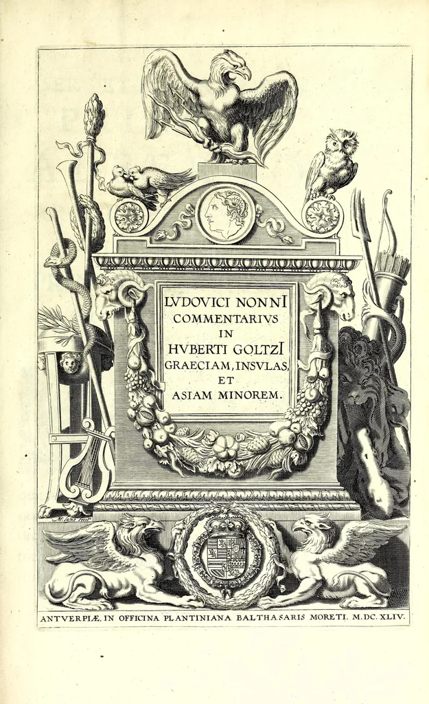 An illustration from Romanae et Graecae antiquitatis monumenta, e priscis numismatibus eruta, 1644, leaf 9