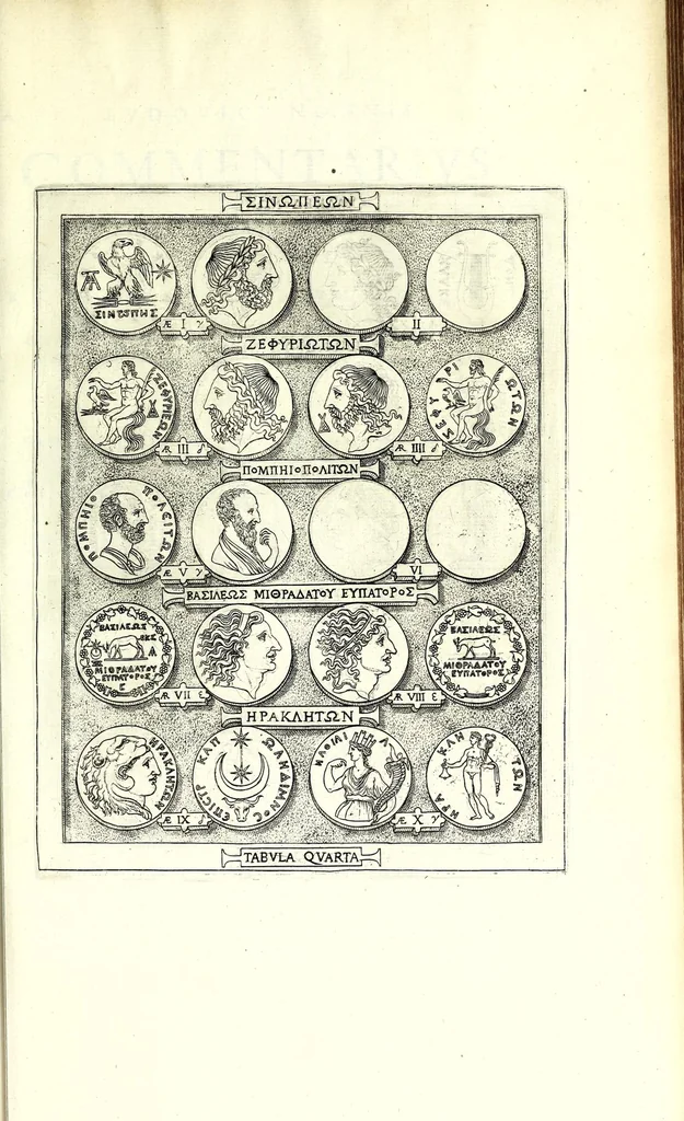 An illustration from Romanae et Graecae antiquitatis monumenta, e priscis numismatibus eruta, 1644, leaf 99