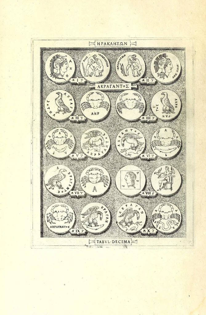 An illustration from Romanae et Graecae antiquitatis monumenta, e priscis numismatibus eruta, 1644, leaf 28