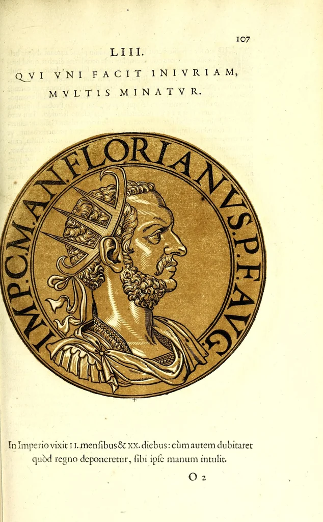 An illustration from Romanae et Graecae antiquitatis monumenta, e priscis numismatibus eruta, 1644, leaf 129
