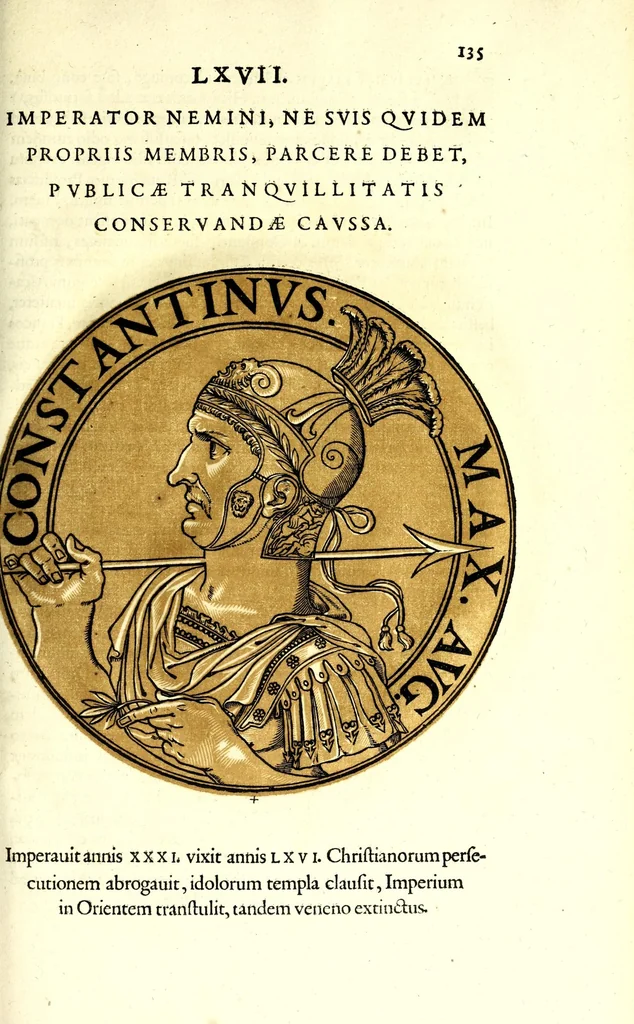 An illustration from Romanae et Graecae antiquitatis monumenta, e priscis numismatibus eruta, 1644, leaf 157