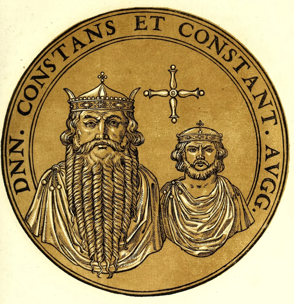 An illustration from Romanae et Graecae antiquitatis monumenta, e priscis numismatibus eruta, 1644, leaf 219