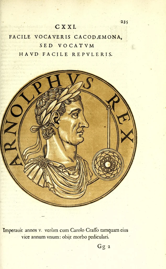 An illustration from Romanae et Graecae antiquitatis monumenta, e priscis numismatibus eruta, 1644, leaf 257