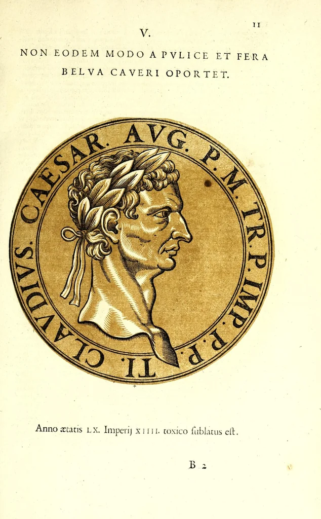 An illustration from Romanae et Graecae antiquitatis monumenta, e priscis numismatibus eruta, 1644, leaf 33