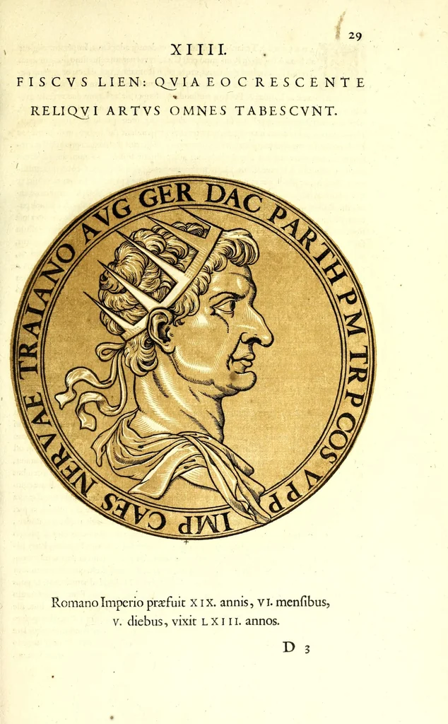An illustration from Romanae et Graecae antiquitatis monumenta, e priscis numismatibus eruta, 1644, leaf 51