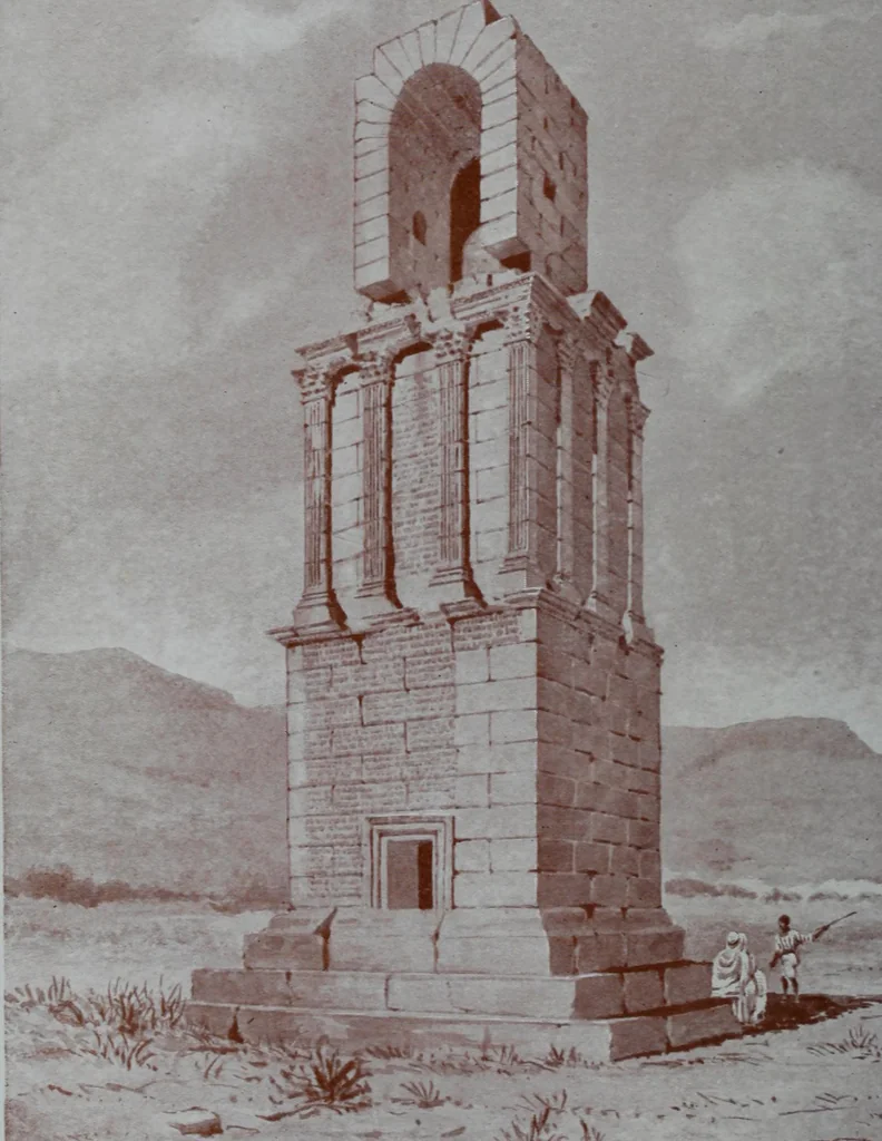 An illustration from Roman Africa; an outline of the history of the Roman occupation of North Africa, based chiefly upon inscriptions and monumental remains in that country. With 30 reproductions of original drawings by the author, and two maps, 1902, leaf 131