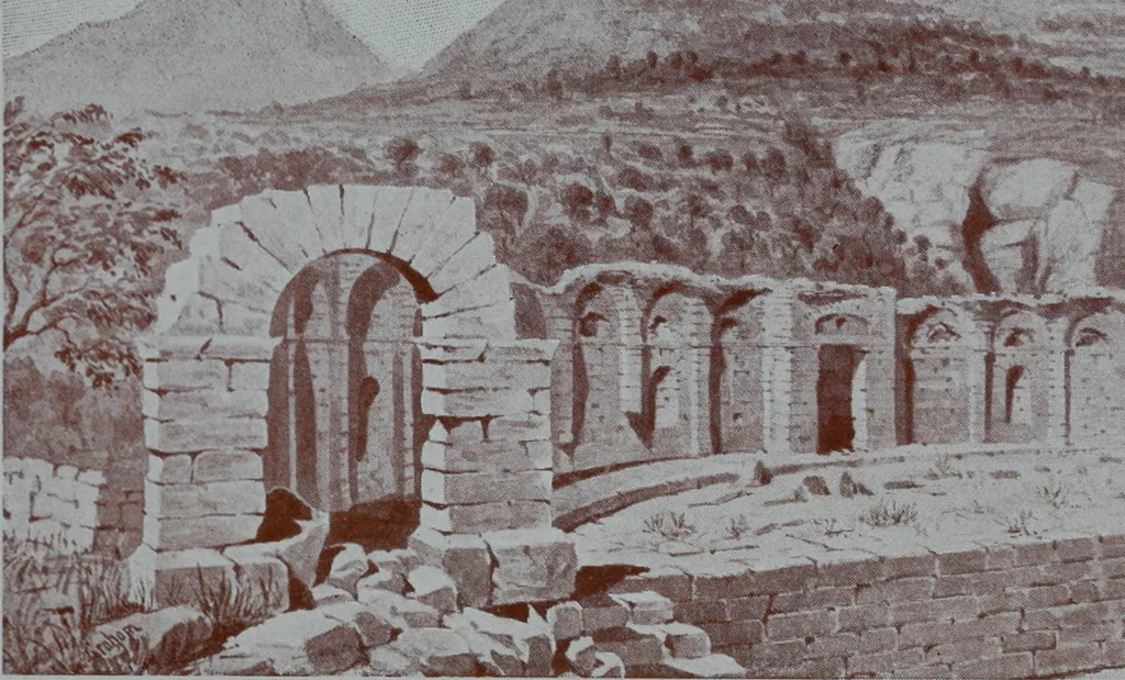 An illustration from Roman Africa; an outline of the history of the Roman occupation of North Africa, based chiefly upon inscriptions and monumental remains in that country. With 30 reproductions of original drawings by the author, and two maps, 1902, leaf 174