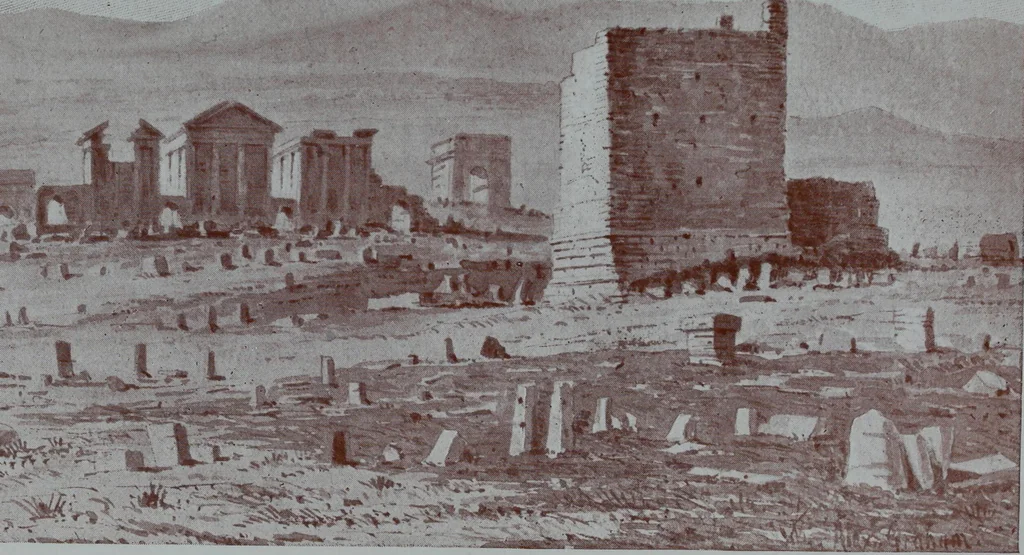 An illustration from Roman Africa; an outline of the history of the Roman occupation of North Africa, based chiefly upon inscriptions and monumental remains in that country. With 30 reproductions of original drawings by the author, and two maps, 1902, leaf 192