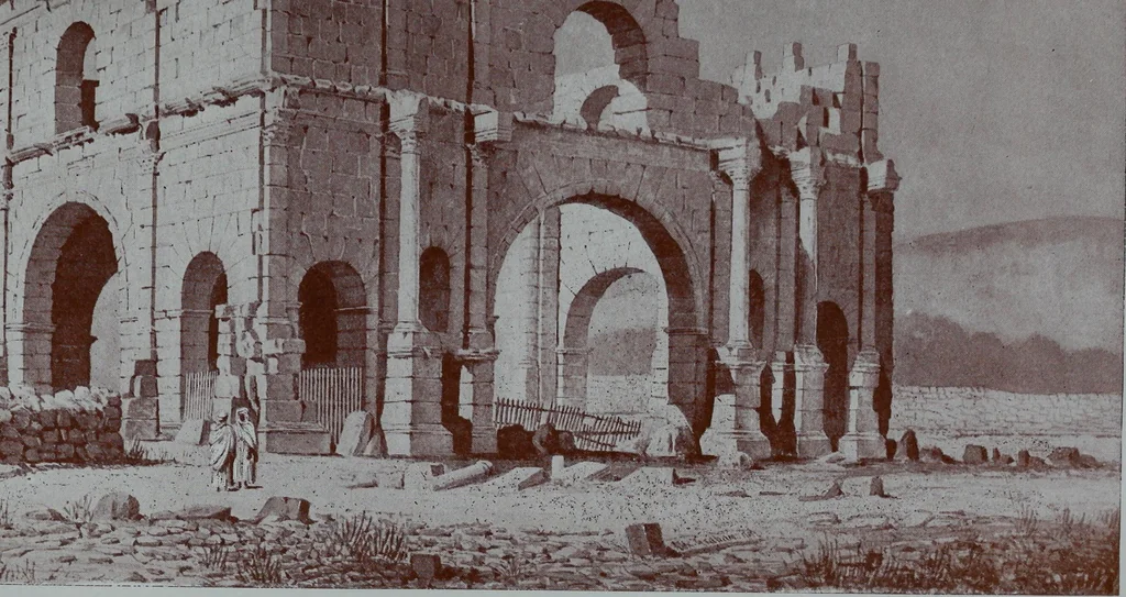 An illustration from Roman Africa; an outline of the history of the Roman occupation of North Africa, based chiefly upon inscriptions and monumental remains in that country. With 30 reproductions of original drawings by the author, and two maps, 1902, leaf 254