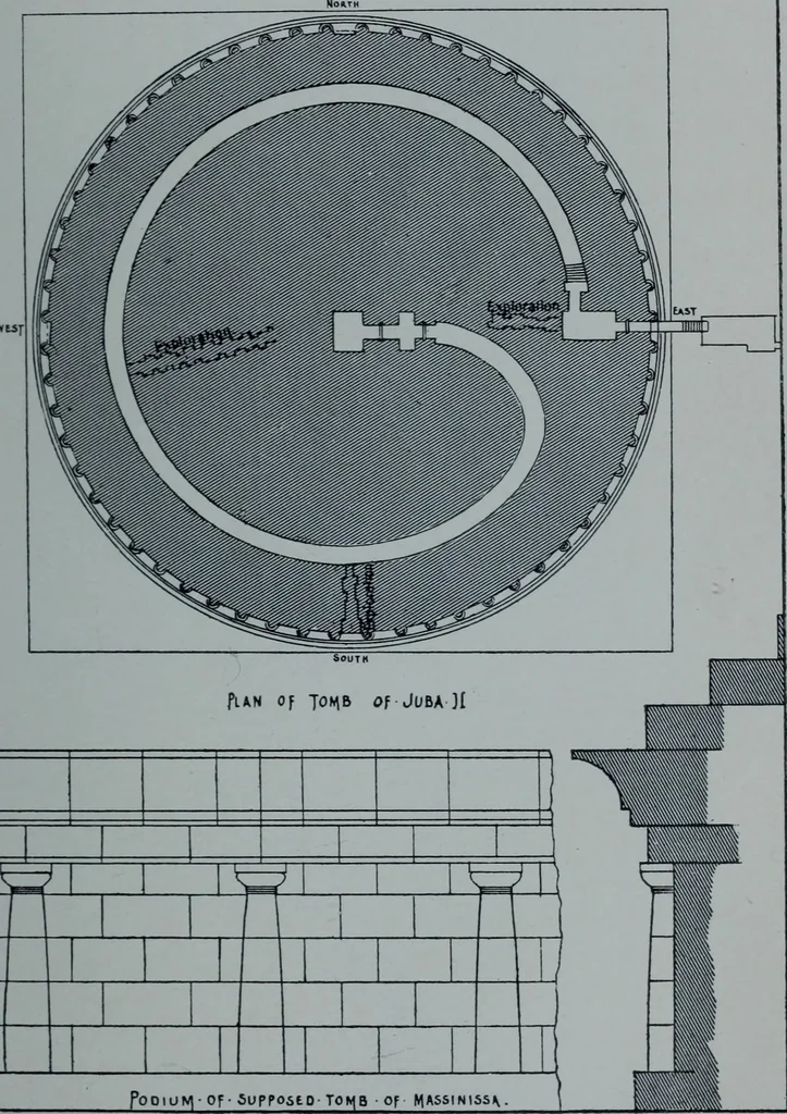 An illustration from Roman Africa; an outline of the history of the Roman occupation of North Africa, based chiefly upon inscriptions and monumental remains in that country. With 30 reproductions of original drawings by the author, and two maps, 1902, leaf 62
