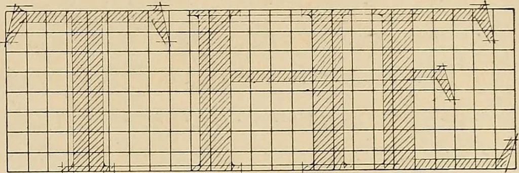 An illustration from A Roman alphabet and how to use it; a conventional Roman alphabet with full directions for its use in the lettering problems required in public, normal, art, and technical schools, and for the lettering problems which arise in the practice of architects, commercial illustrators, show-card writers and sign painters, 1917, leaf 24