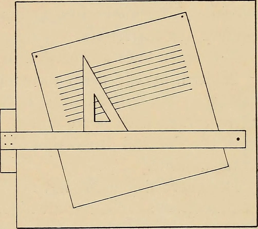 An illustration from A Roman alphabet and how to use it; a conventional Roman alphabet with full directions for its use in the lettering problems required in public, normal, art, and technical schools, and for the lettering problems which arise in the practice of architects, commercial illustrators, show-card writers and sign painters, 1917, leaf 34