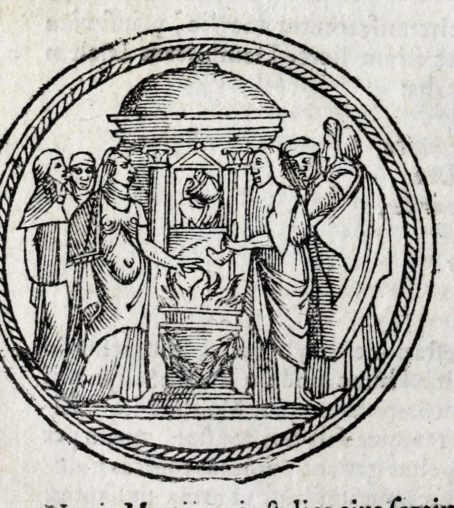An illustration from Romanarum antiquitatum libri decem : ex variis scriptoribus summa fide singularique diligentia collecti, 1609, leaf 216
