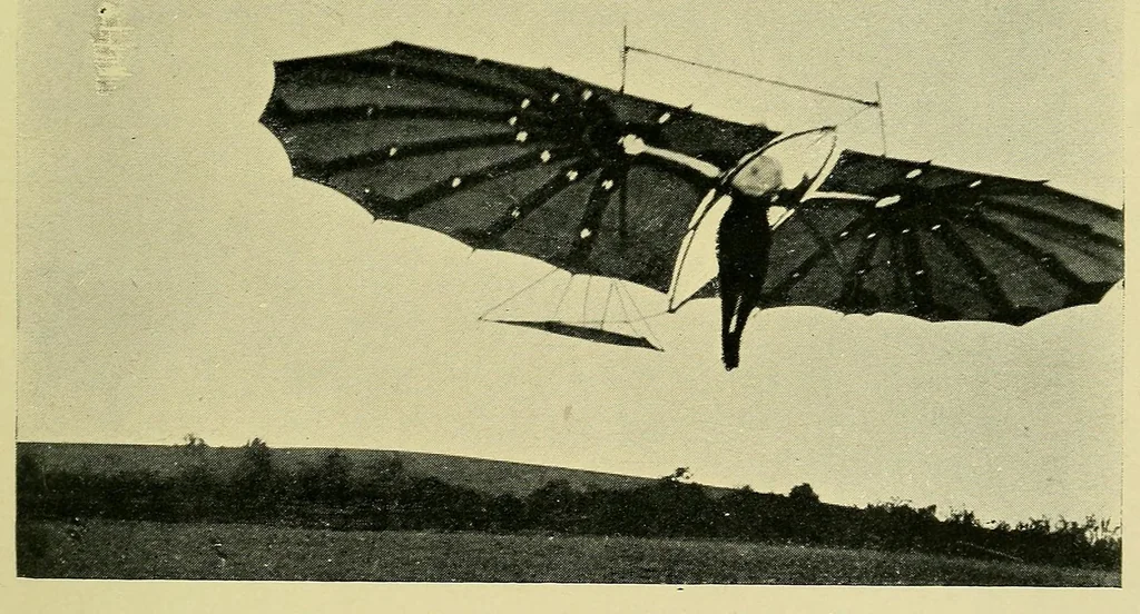 An illustration from The romance of aeronautics, an interesting account of the growth & achievements of all kinds of aerial craft, 1912, leaf 103