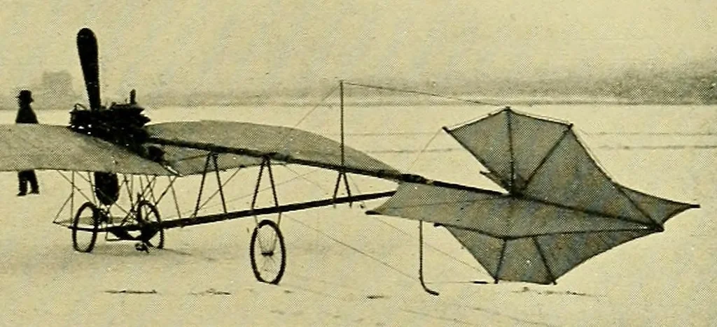 An illustration from The romance of aeronautics, an interesting account of the growth & achievements of all kinds of aerial craft, 1912, leaf 177