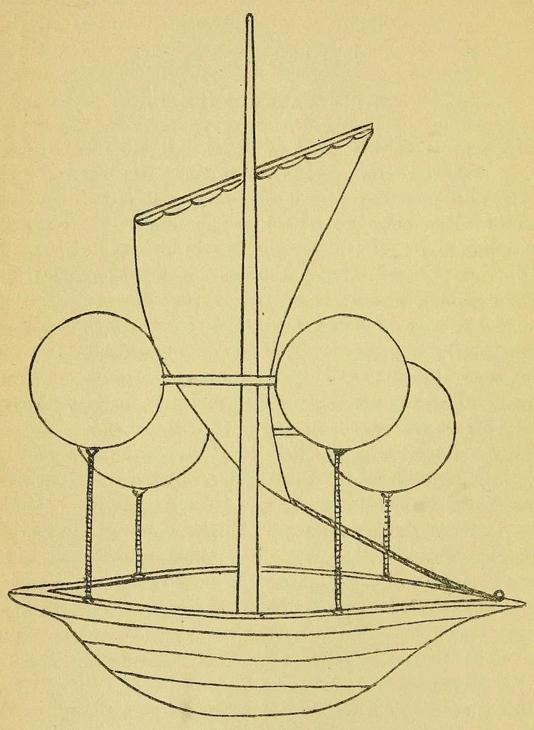 An illustration from The romance of aeronautics, an interesting account of the growth & achievements of all kinds of aerial craft, 1912, leaf 30