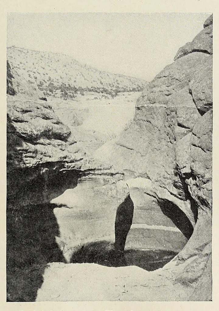 An illustration from The romance of the Colorado River : the story of its discovery in 1540, with an account of the later explorations, and with special reference to the voyages of Powell through the line of the great canyons, 1903, leaf 119