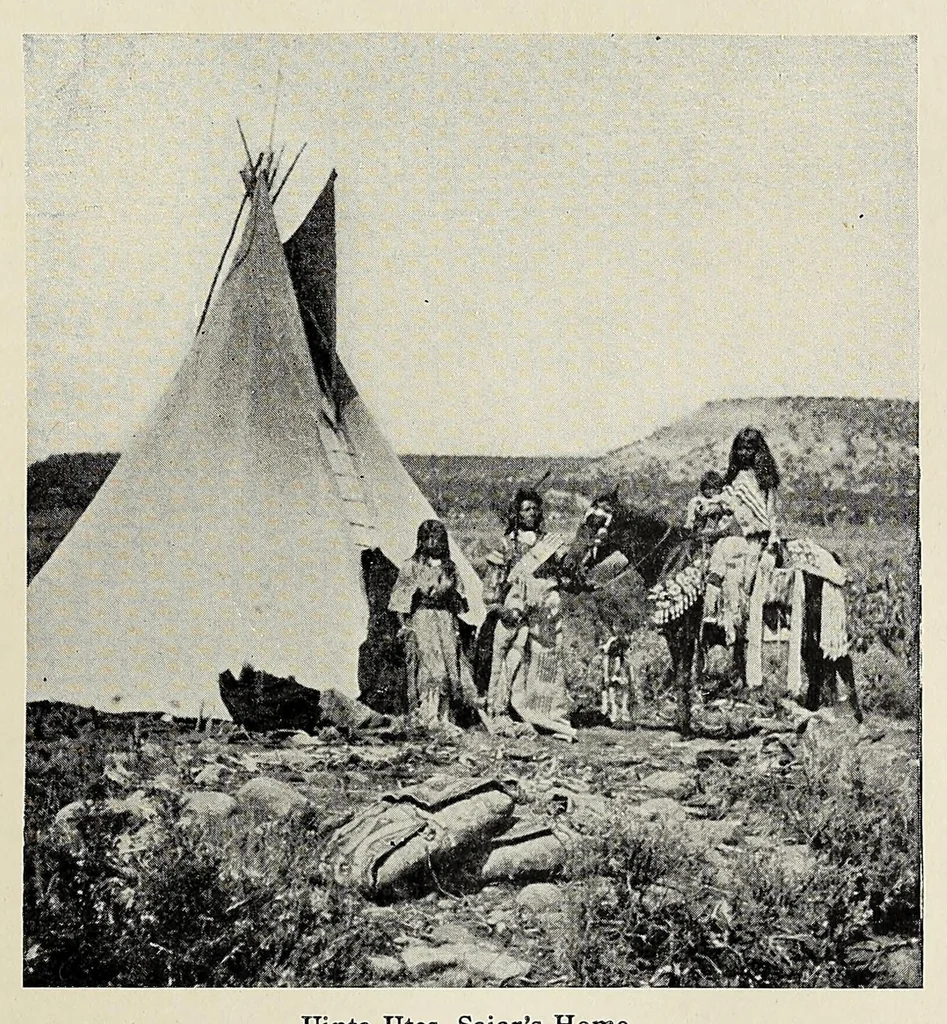 An illustration from The romance of the Colorado River : the story of its discovery in 1540, with an account of the later explorations, and with special reference to the voyages of Powell through the line of the great canyons, 1903, leaf 187