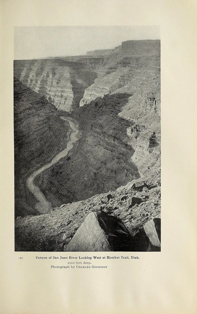 An illustration from The romance of the Colorado River : the story of its discovery in 1540, with an account of the later explorations, and with special reference to the voyages of Powell through the line of the great canyons, 1903, leaf 233