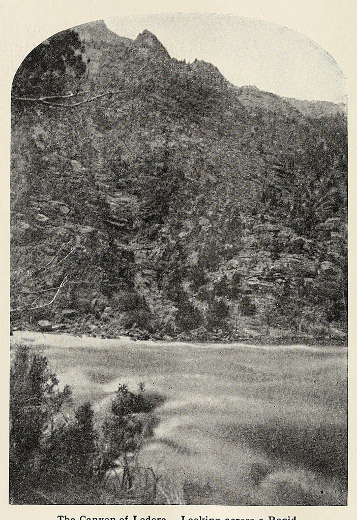 An illustration from The romance of the Colorado River : the story of its discovery in 1540, with an account of the later explorations, and with special reference to the voyages of Powell through the line of the great canyons, 1903, leaf 310