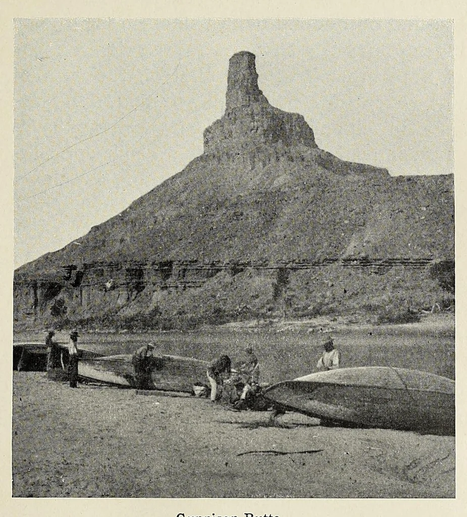 An illustration from The romance of the Colorado River : the story of its discovery in 1540, with an account of the later explorations, and with special reference to the voyages of Powell through the line of the great canyons, 1903, leaf 327