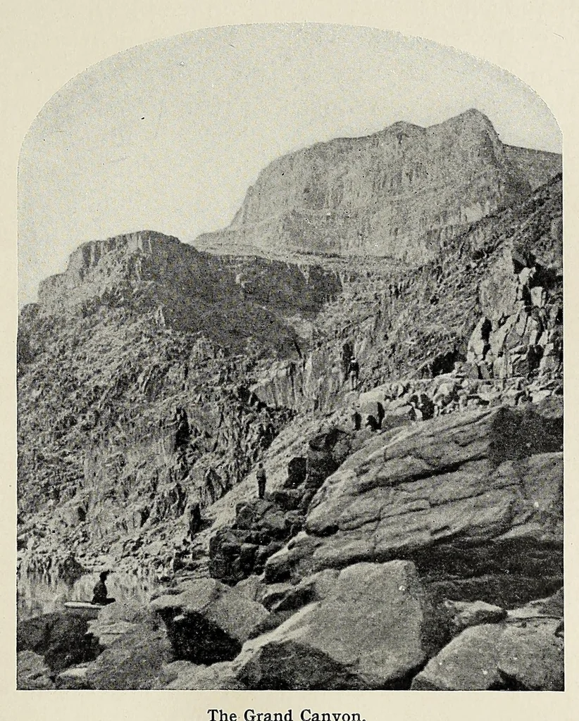 An illustration from The romance of the Colorado River : the story of its discovery in 1540, with an account of the later explorations, and with special reference to the voyages of Powell through the line of the great canyons, 1903, leaf 351