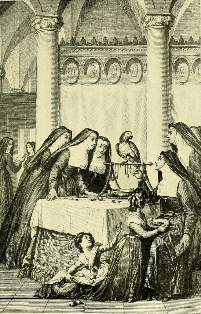 An illustration from Romance of the French abbeys, 1905, leaf 220