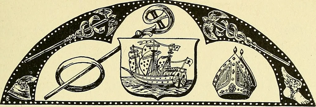 An illustration from Romance of the French abbeys, 1905, leaf 380