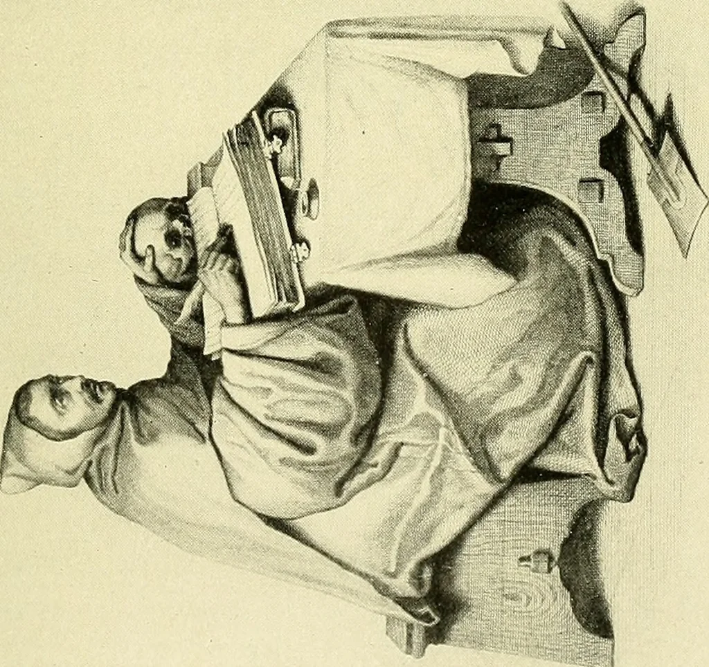 An illustration from Romance of the French abbeys, 1905, leaf 484