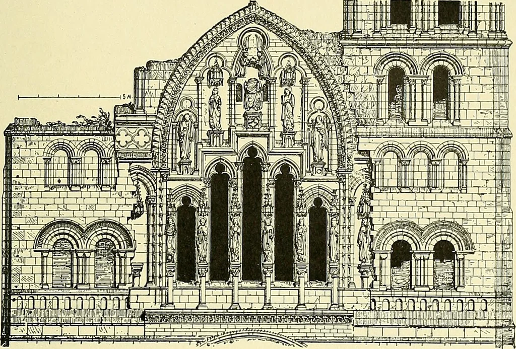 An illustration from Romance of the French abbeys, 1905, leaf 522