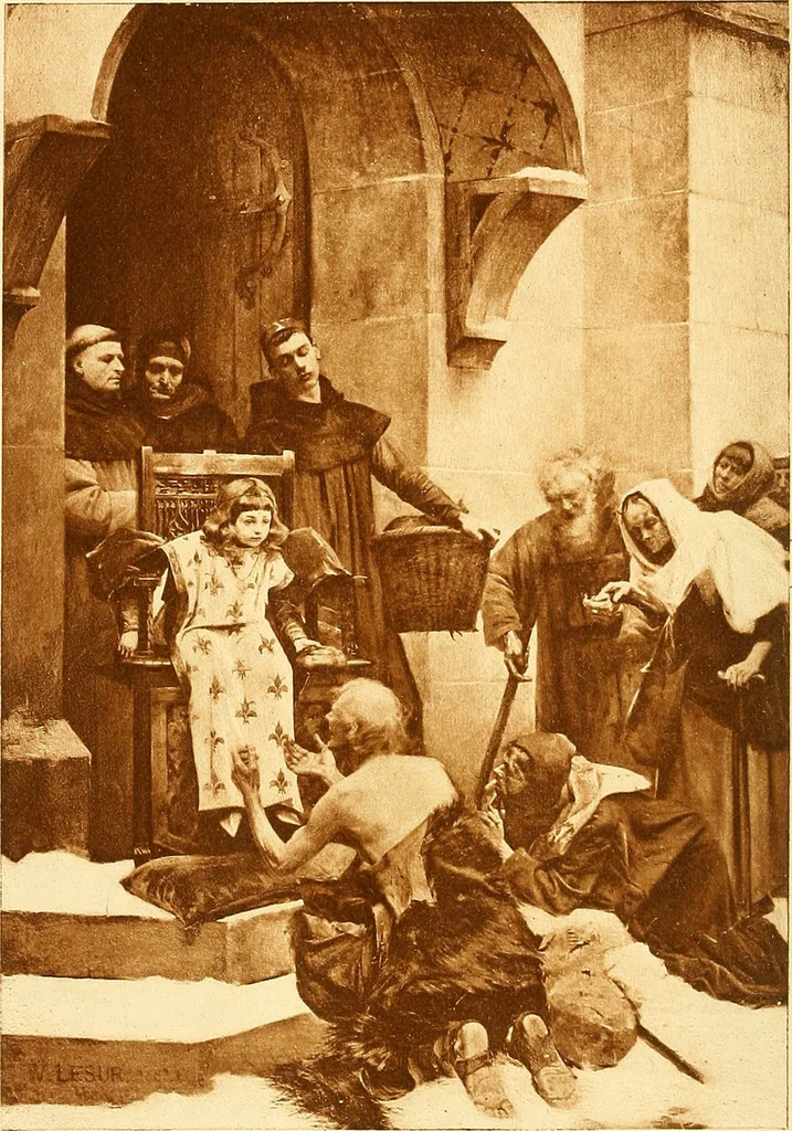 An illustration from Romance of the French abbeys, 1905, leaf 9
