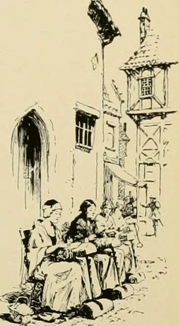 An illustration from The romance of lace, its historical background, its present manufacture, its varieties and uses, 1920, leaf 16