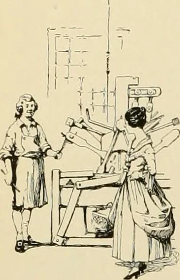 An illustration from The romance of lace, its historical background, its present manufacture, its varieties and uses, 1920, leaf 17