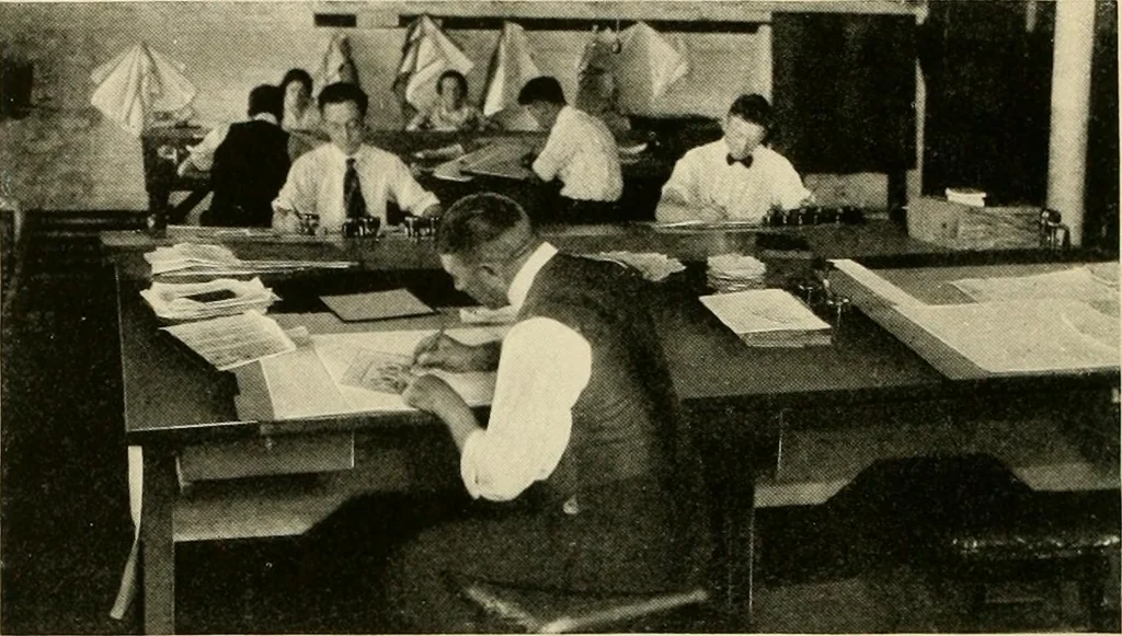 An illustration from The romance of lace, its historical background, its present manufacture, its varieties and uses, 1920, leaf 23