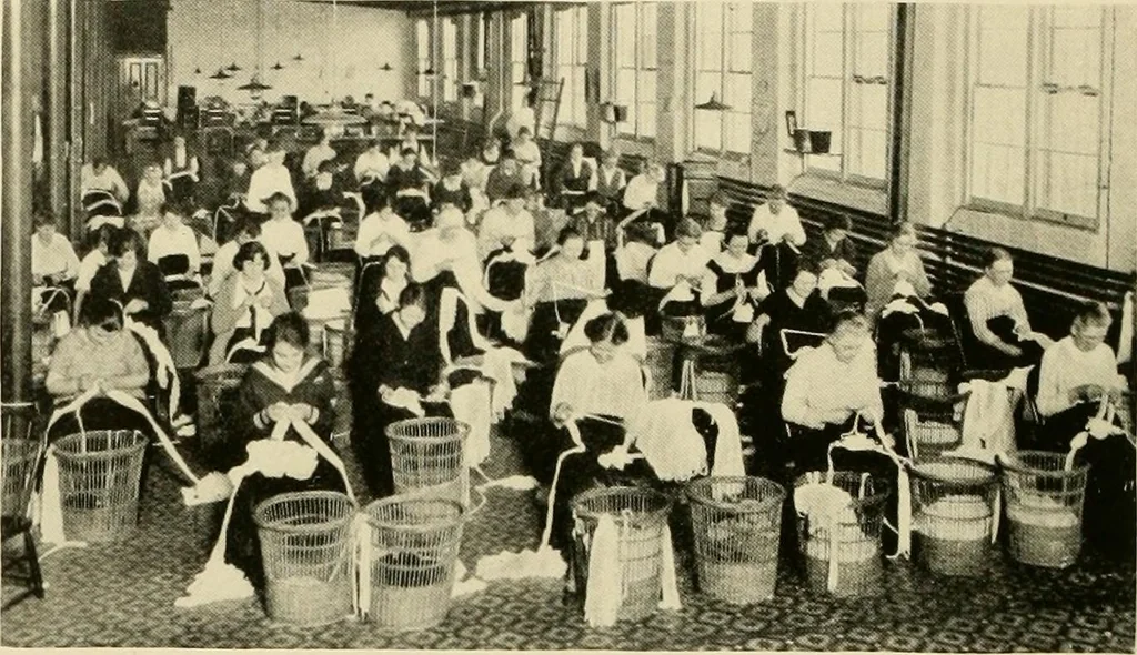 An illustration from The romance of lace, its historical background, its present manufacture, its varieties and uses, 1920, leaf 33