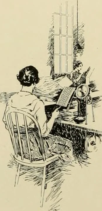 An illustration from The romance of lace, its historical background, its present manufacture, its varieties and uses, 1920, leaf 33