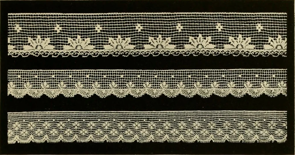 An illustration from The romance of lace, its historical background, its present manufacture, its varieties and uses, 1920, leaf 40