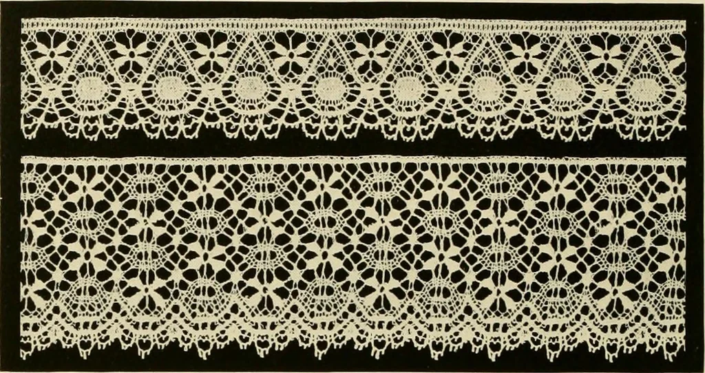 An illustration from The romance of lace, its historical background, its present manufacture, its varieties and uses, 1920, leaf 41