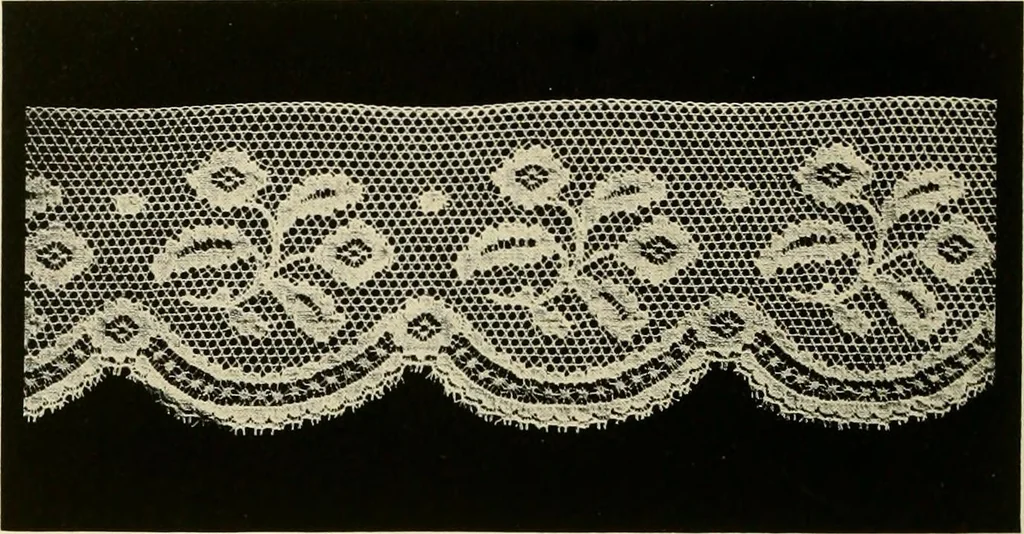 An illustration from The romance of lace, its historical background, its present manufacture, its varieties and uses, 1920, leaf 43