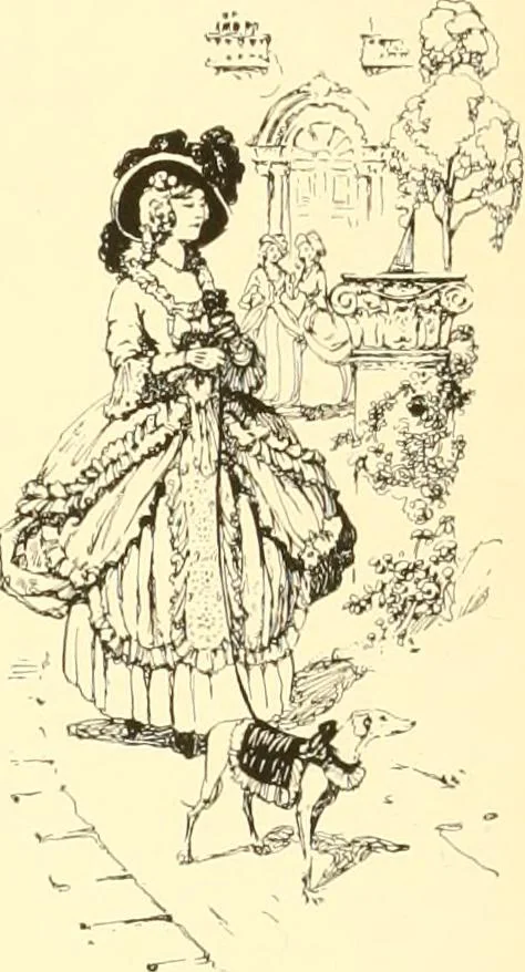 An illustration from The romance of lace, its historical background, its present manufacture, its varieties and uses, 1920, leaf 14