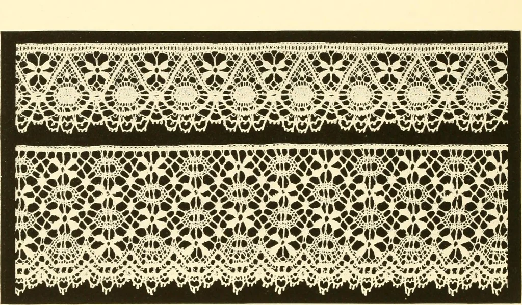 An illustration from The romance of lace, its historical background, its present manufacture, its varieties and uses, 1920, leaf 41